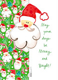 Santa Christmas 5x7 Folded Card
