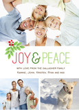 Holly Joy and Peace 5x7 Flat Card