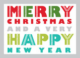 Ornate Christmas Type 7x5 Folded Card