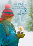 Snow Globe Christmas Wish 5x7 Folded Card