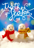 Tis the Season Snowmen 5x7 Folded Card
