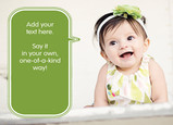 Large Green Bubble 7x5 Flat Card