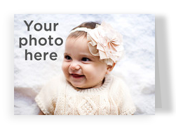 Blank Horizontal Photo Seasons Greetings Card 7x5 Folded Card