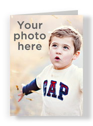 Blank Vertical Photo Thanksgiving Card 5x7 Folded Card