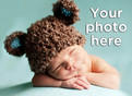 Blank Horizontal Photo Baby Thank You Card 5.25x3.75 Folded Card