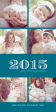 2013 Blue Photo Collage 4x8 Flat Card