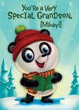 Christmas Scene Bear 5x7 Folded Card