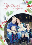 Greetings Holly Season 5x7 Folded Card