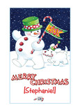 Snowman Christmas Joy 5x7 Folded Card