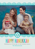 Bright Hanukkah Lace Border 5x7 Flat Card