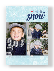 Let Snow Snowflakes 5x7 Flat Card