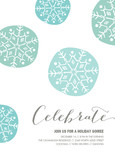 Celebrate Blue Snowflakes 5x7 Flat Card