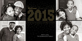 Pixelated New Year 8x4 Flat Card