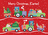 Christmas Trucks 7x5 Folded Card