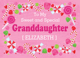 Sweet Granddaughter Candy 7x5 Folded Card