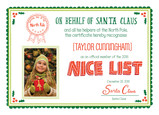 Nice List 7x5 Flat Card