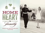 Home Heart and Family 7x5 Flat Card