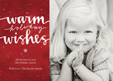Warm Holiday Snowflakes 7x5 Flat Card