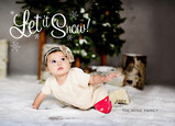 Let It Snow 7x5 Flat Card