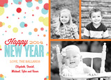 Polka Dotted New Year 7x5 Flat Card