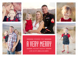 Modern Very Merry 7x5 Flat Card