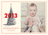 2012 Christmas Tree 7x5 Flat Card
