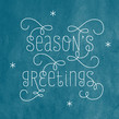 Looping Seasons Greetings 4.75x4.75 Folded Card