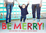 Colorful Be Merry 7x5 Flat Card