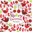 Cardinals Christmas 4.75x4.75 Flat