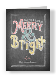 Chalk Merry Bright 5x7 Folded Card