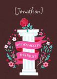 Accept Valentine Rose 5x7 Folded Card