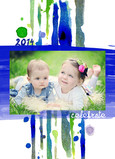 Blue Celebrate Year 5x7 Folded Card