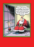 Jailbird Santa 5x7 Folded Card