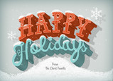 Snowy Happy Holidays 7x5 Folded Card