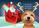 Dasher Dancer Reindeer 7x5 Folded Card