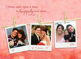 Peach Happily Ever 7x5 Folded Card