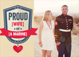 Proud Military Heart 7x5 Folded Card