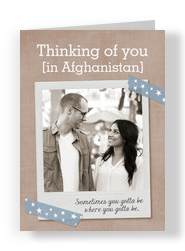 Patriotic Think of You 5x7 Folded Card