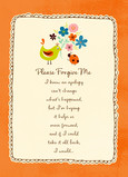 Forgive Me Flowers 5x7 Folded Card