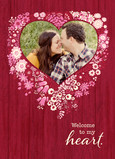 Floral Heart Frame 5x7 Folded Card