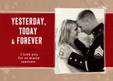 Yesterday and Forever Patriotic 7x5 Folded Card