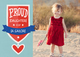Proud Daughter 7x5 Folded Card