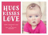 Hugs Kisses Love 7x5 Flat Card