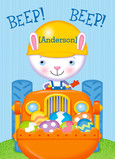 Easter Bulldozer 5x7 Folded Card