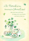 St Patricks Tea 5x7 Folded Card