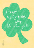 Luck Happiness Clover 5x7 Folded Card