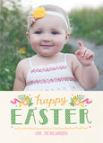 Polka Dot Easter Photo 5x7 Flat Card