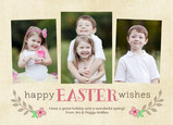 Floral Easter Wishes 7x5 Flat Card
