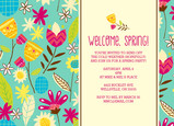 Welcome Spring 7x5 Flat Card