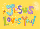 Jesus Loves You 7x5 Folded Card